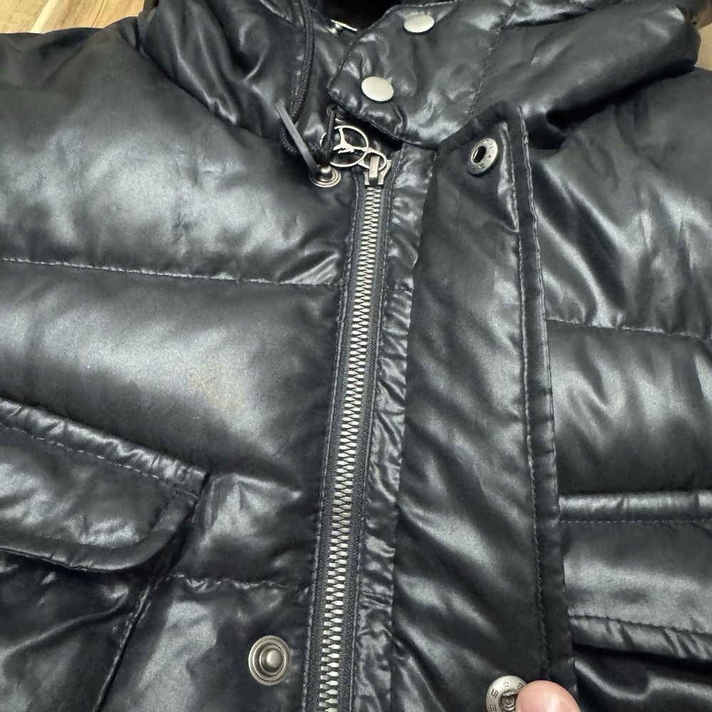 Jordan Military 550 Down Parka Mens XL Black Puffer Full Zip Pockets Outdoor - Picture 4 of 10